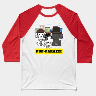 Pup-parazzi street - dalmatian bull terrier sheepdog Baseball T-Shirt